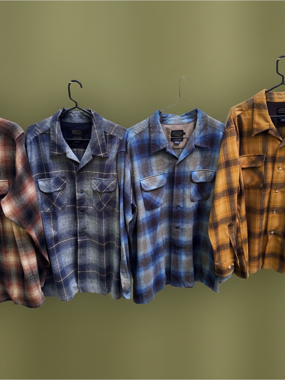 Pendleton Blue Plaid Casual Button-Down Shirt